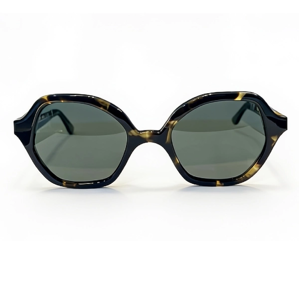 Lunettes de soleil rondes écaille Fitnoz by Dareven — vue de face